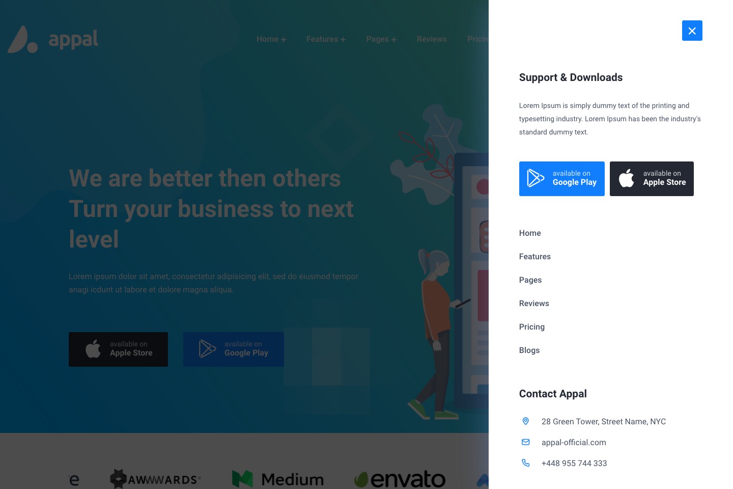 Appal - Ultimate Startup Landing Page Drupal Theme